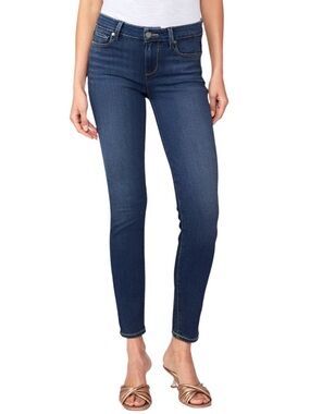PAIGE Verdugo Ankle Skinny Jeans Size 26 Dark Indigo Stretch Mid Rise USA